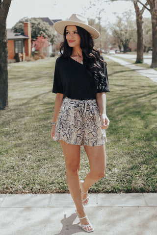 Snake Print Tunic Top