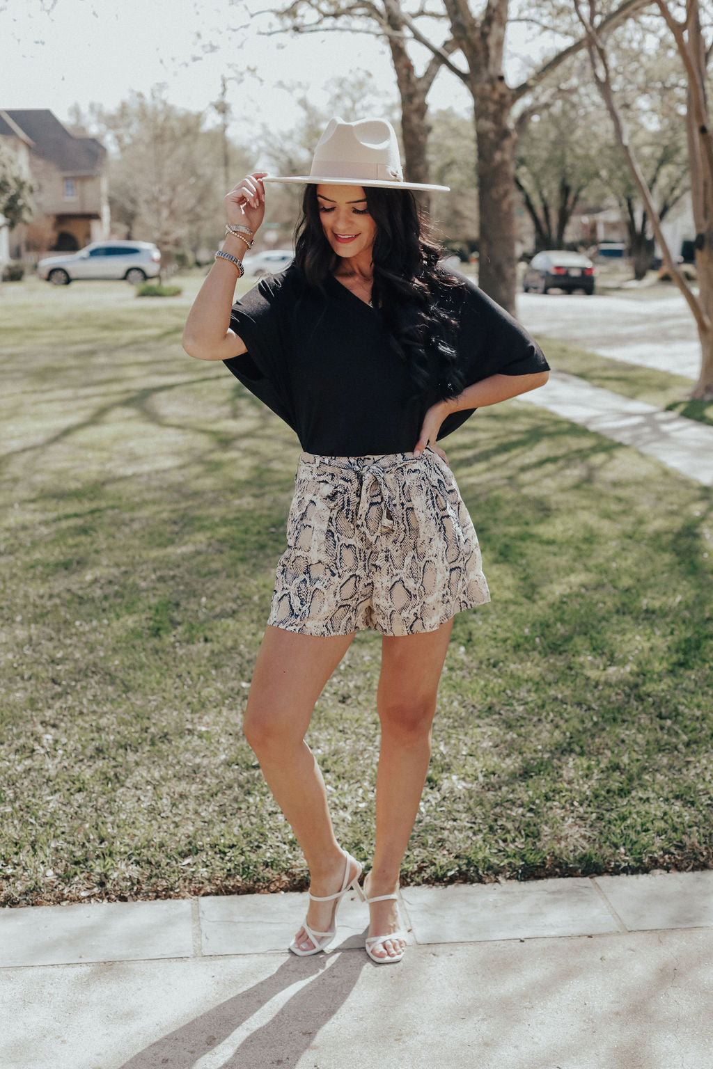 Split Side Tunic Top (BLACK)
