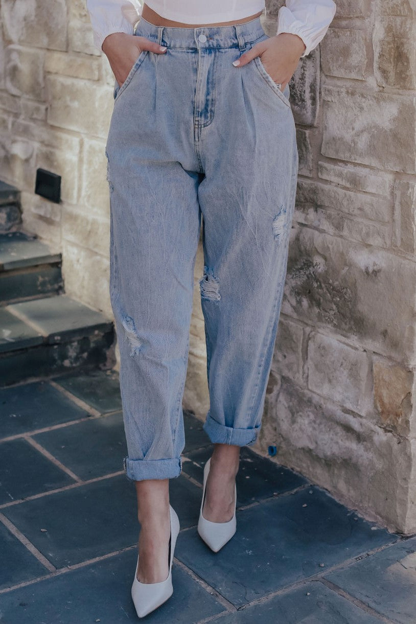 Distressed Vintage Washed (Lt Denim)