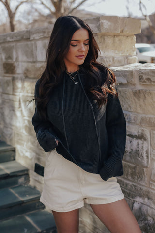 One Shoulder Buckle Sweater