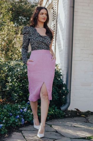 Shiny Black Maxi Skirt