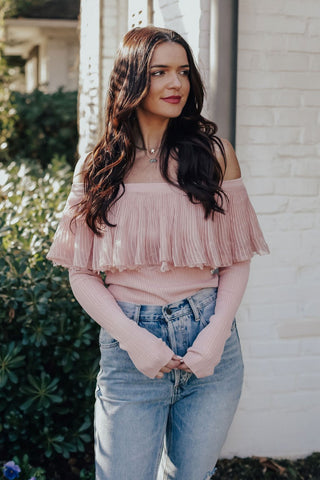 Daisy White Ruffle Top