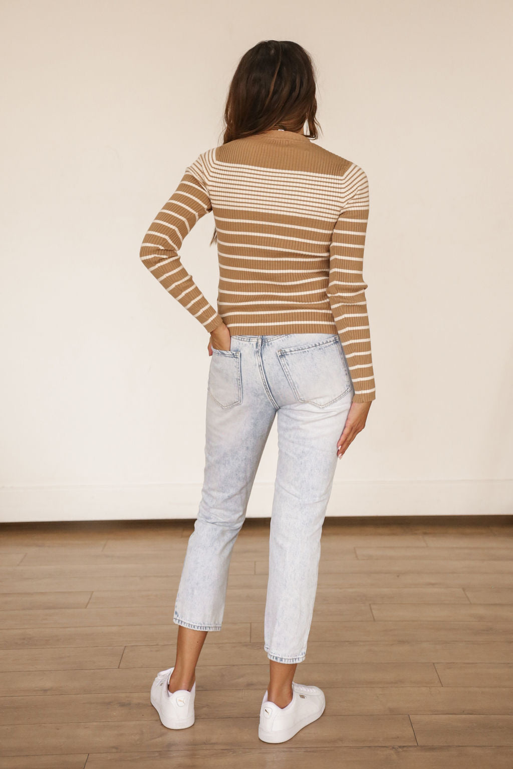 Taupe Days Stripe Sweater