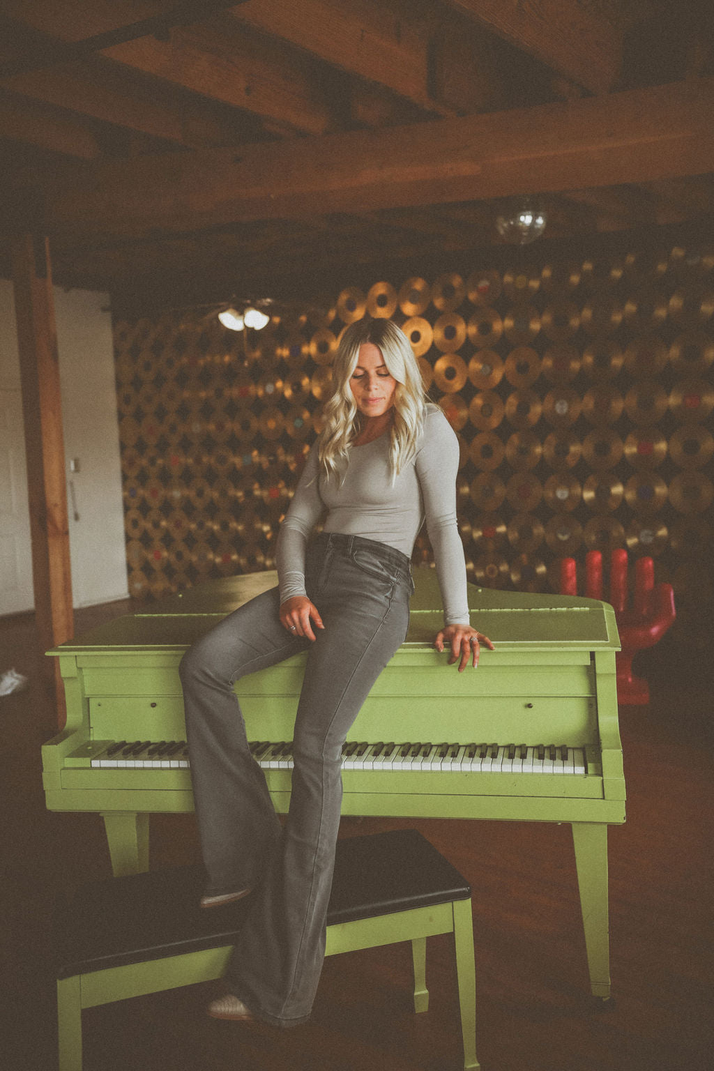 Second Skin Scoop Neck Bodysuit (Gray)