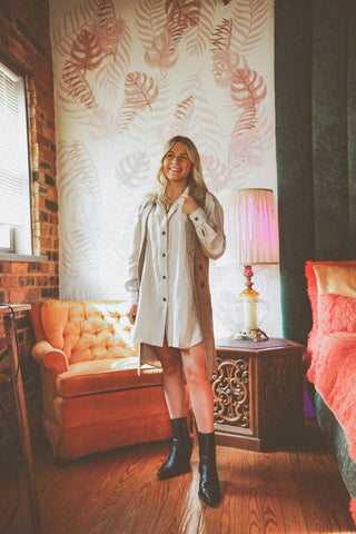 Plaid Long Vest