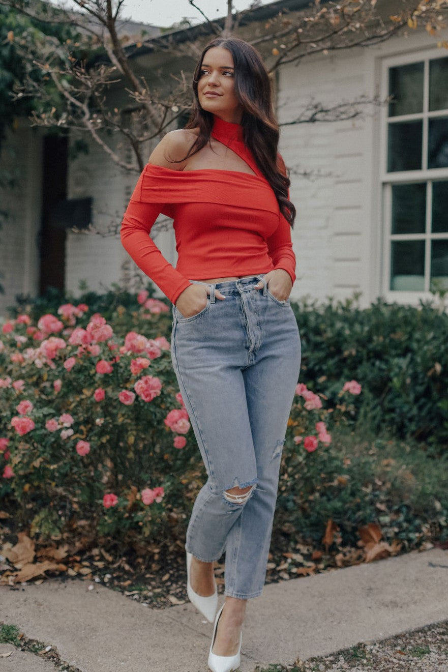 Scarlet Cut Top