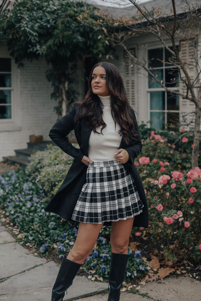 Plaid Skirt Outfit Mini Skirts And Boots Photos Plaid Skater Skirt