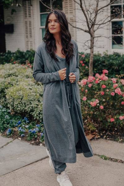 Jumpsuit and Cardigan Set (GRAY) – Grey Suede