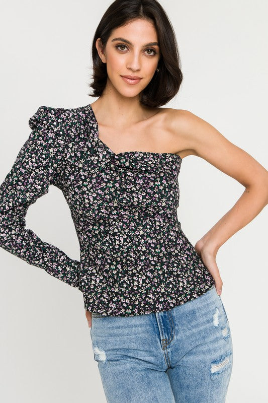 Kit Floral One Shoulder Blouse