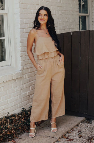 One Shoulder Jumpsuit (Yellow)