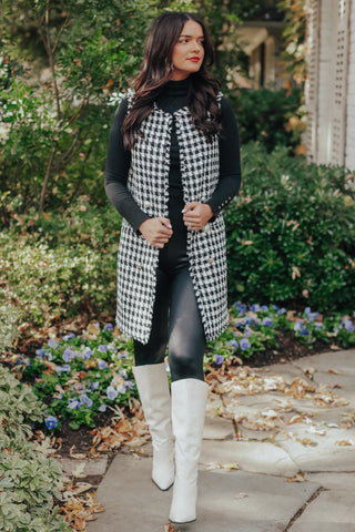 Plaid Long Vest
