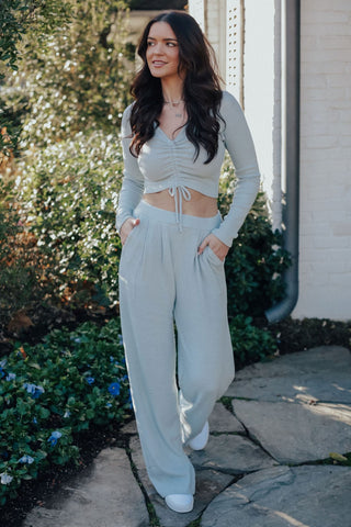 Jumpsuit and Cardigan Set (GRAY)