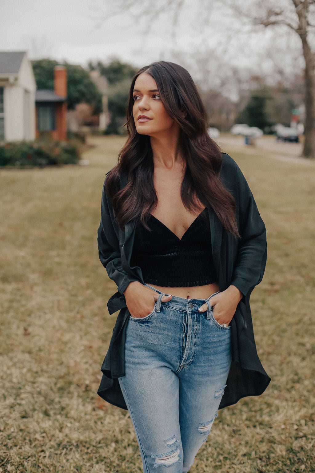 Velvet Bralette Top