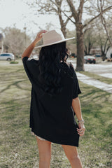 Split Side Tunic Top (BLACK)