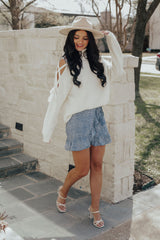 Lace Up Sleeve Sweater