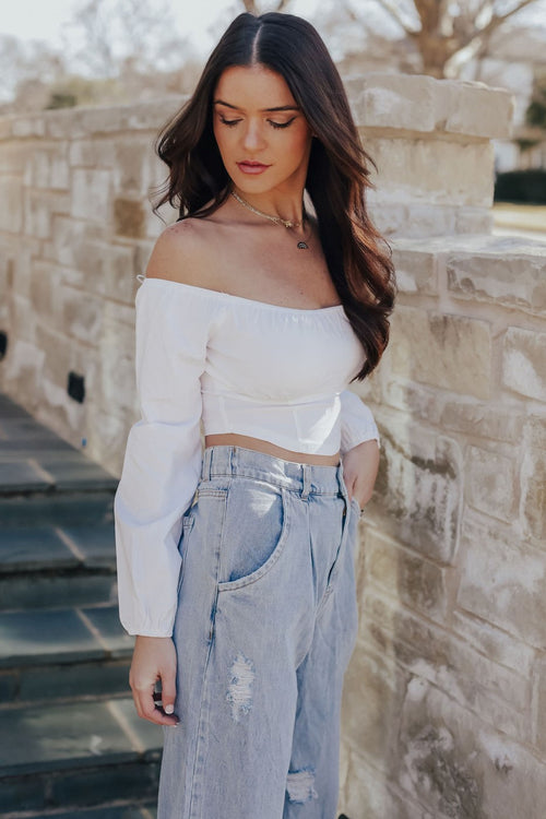 Lena Off Shoulder Top (WHITE)