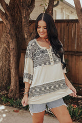 Aztec Knit Blouse