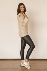 Slit Shoulder Sweater (CREAM)