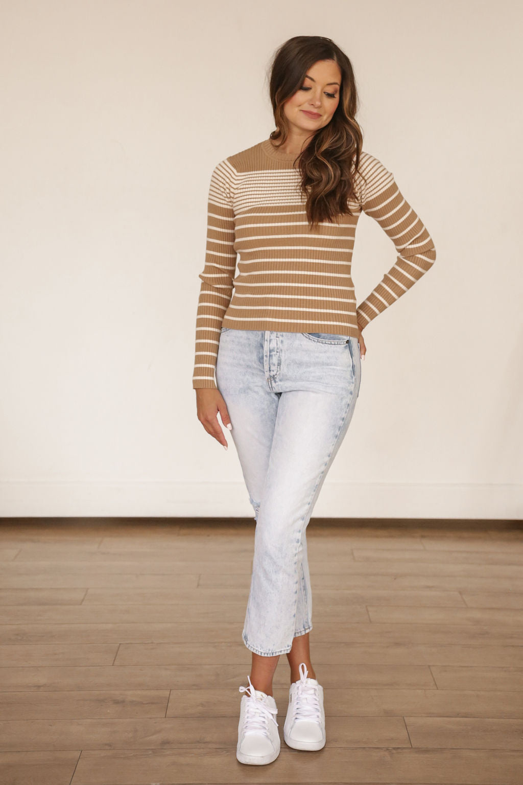 Taupe Days Stripe Sweater