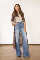 Henna Floral Peasant Kimono