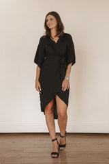 Date Night Midi Wrap Dress