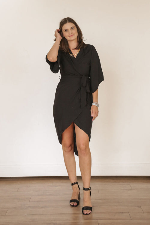 Date Night Midi Wrap Dress