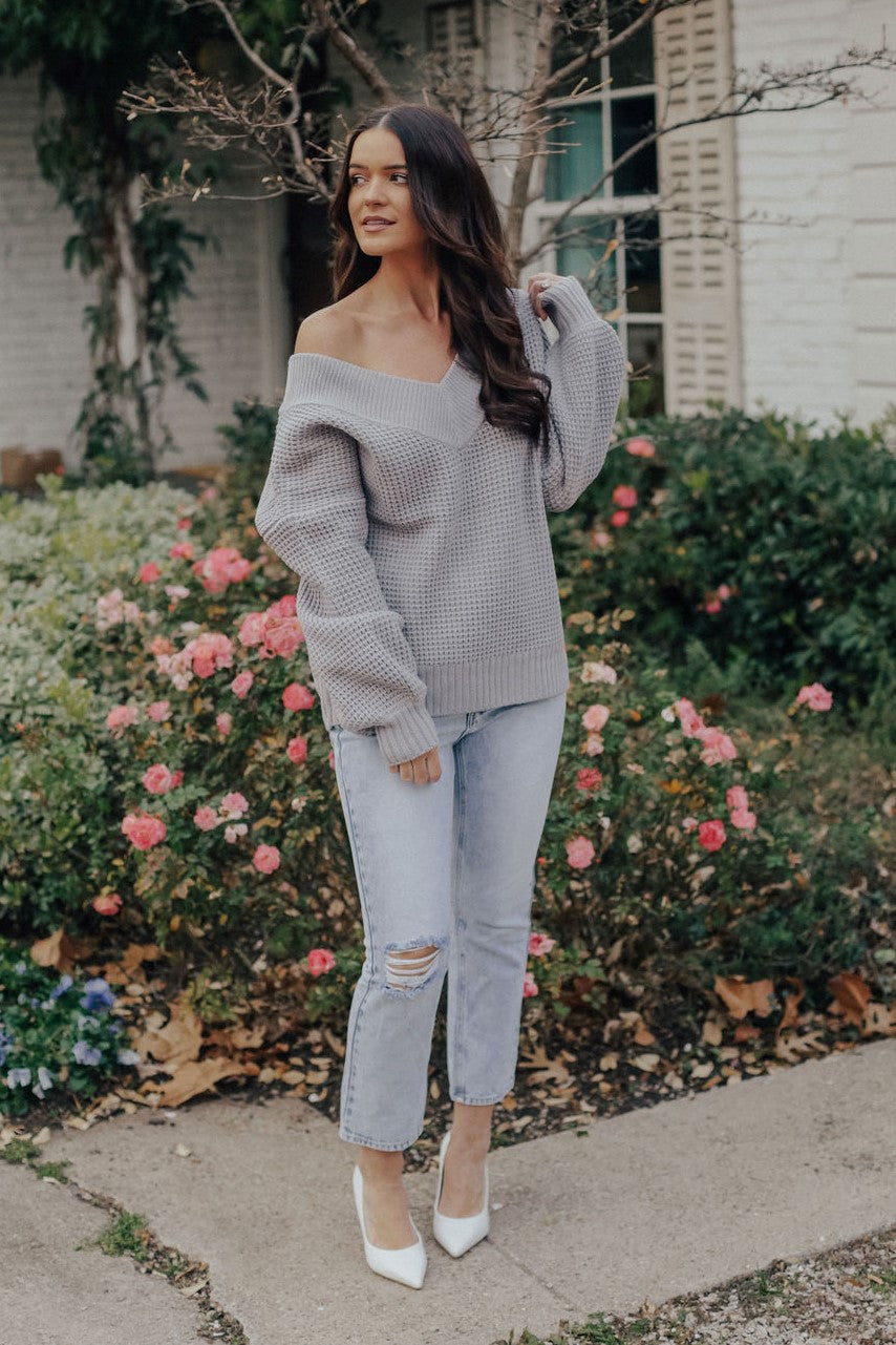 Love Me Forever Sweater (GRAY)