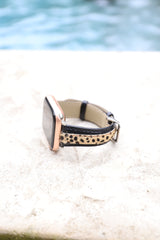 Cheetah & Leather Apple Watch Band