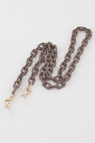 Butterfly Charm Mask Chain (Gold Gray)