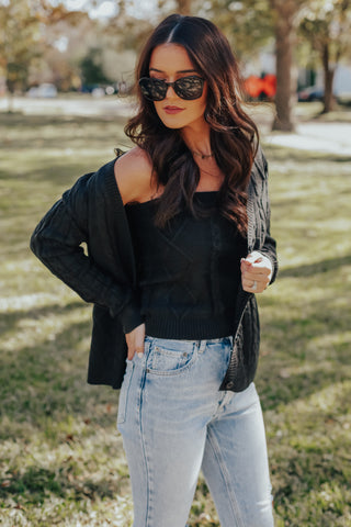 Layer Me Oversized Cardigan (CHARCOAL)