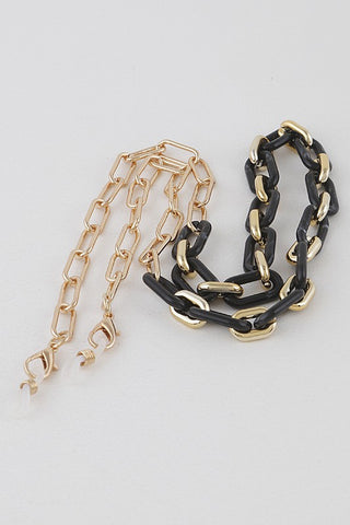 Gold Rhinestone Mask Chain