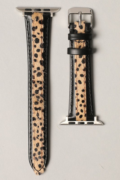 Cheetah & Leather Apple Watch Band